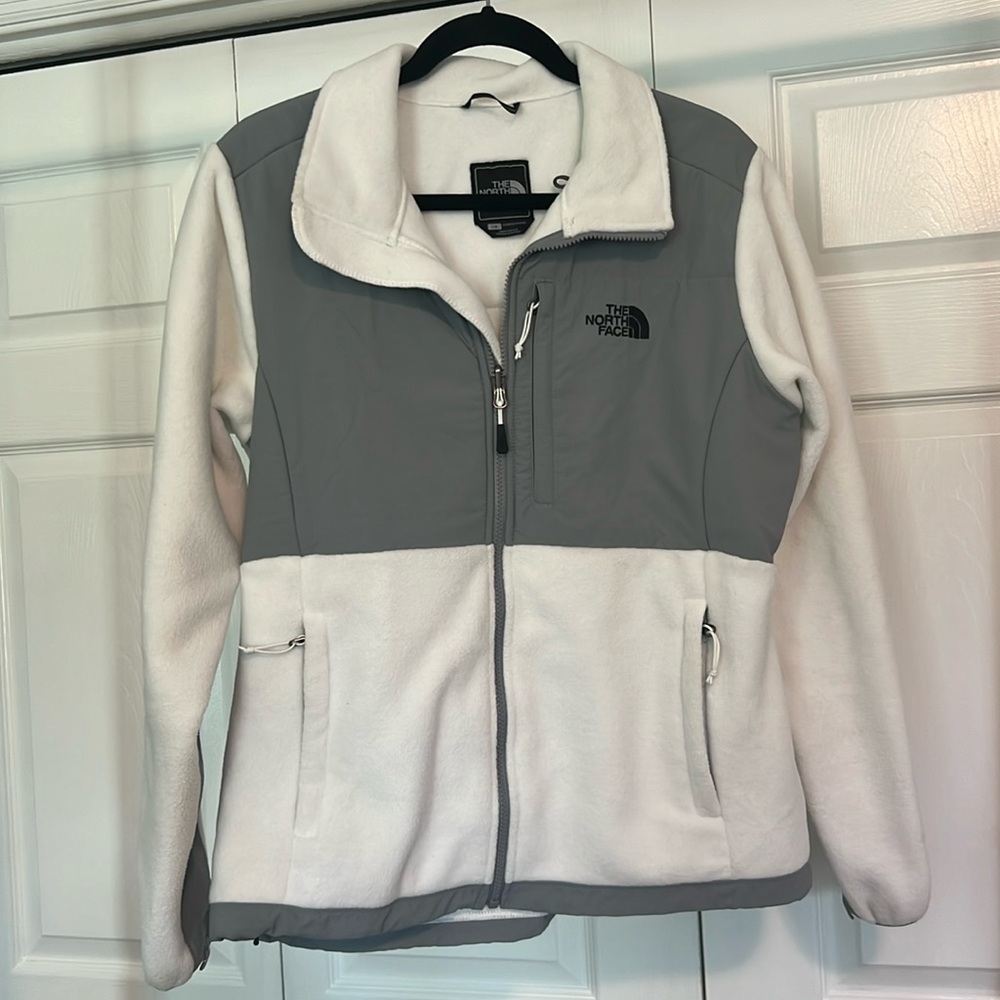 White and Grey The North Face Jacket